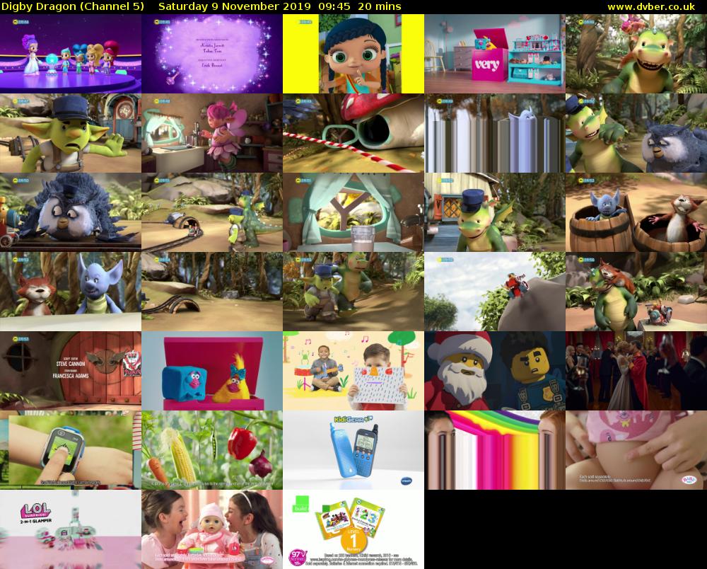 Digby Dragon (Channel 5) Saturday 9 November 2019 09:45 - 10:05