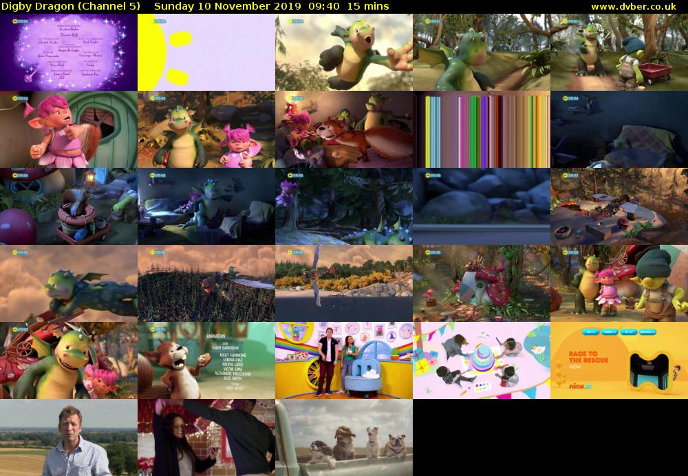 Digby Dragon (Channel 5) Sunday 10 November 2019 09:40 - 09:55