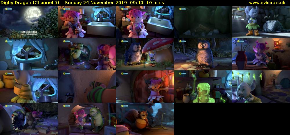 Digby Dragon (Channel 5) Sunday 24 November 2019 09:40 - 09:50