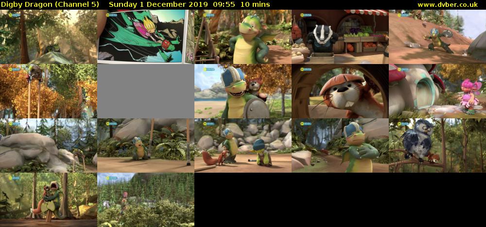 Digby Dragon (Channel 5) Sunday 1 December 2019 09:55 - 10:05