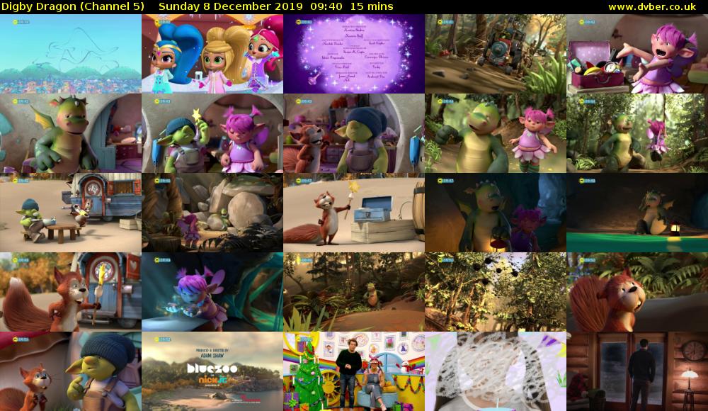 Digby Dragon (Channel 5) Sunday 8 December 2019 09:40 - 09:55
