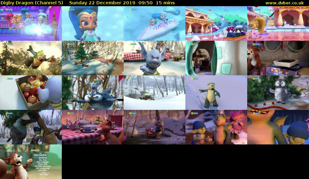 Digby Dragon (Channel 5) Sunday 22 December 2019 09:50 - 10:05