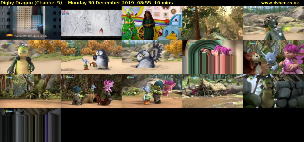 Digby Dragon (Channel 5) Monday 30 December 2019 08:55 - 09:05
