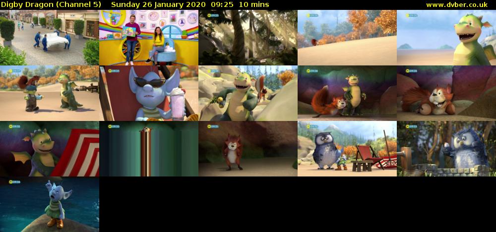 Digby Dragon (Channel 5) Sunday 26 January 2020 09:25 - 09:35