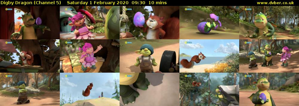 Digby Dragon (Channel 5) Saturday 1 February 2020 09:30 - 09:40