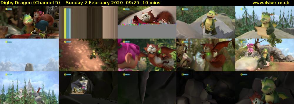 Digby Dragon (Channel 5) Sunday 2 February 2020 09:25 - 09:35