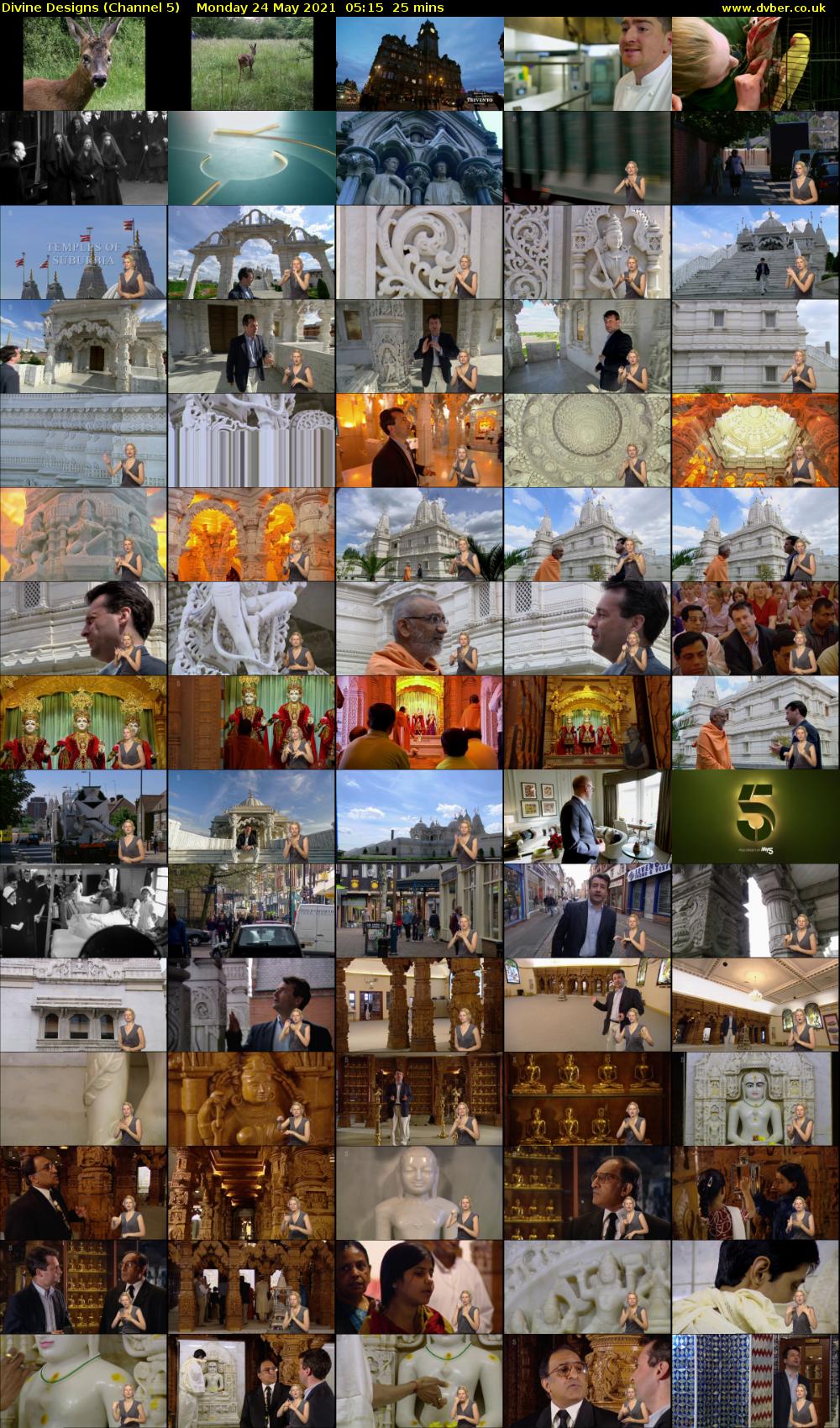 Divine Designs (Channel 5) Monday 24 May 2021 05:15 - 05:40
