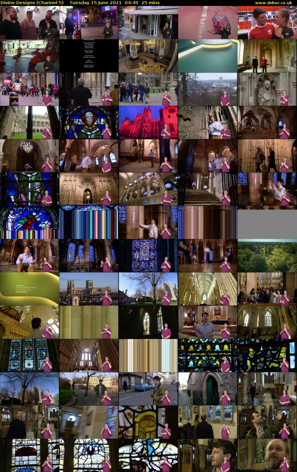 Divine Designs (Channel 5) Tuesday 15 June 2021 04:40 - 05:05