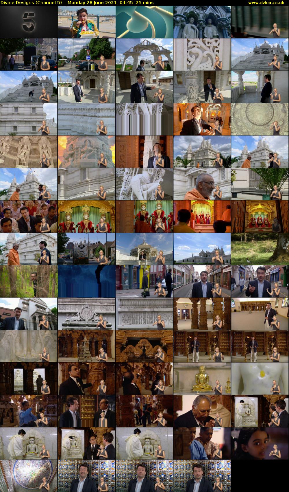 Divine Designs (Channel 5) Monday 28 June 2021 04:45 - 05:10