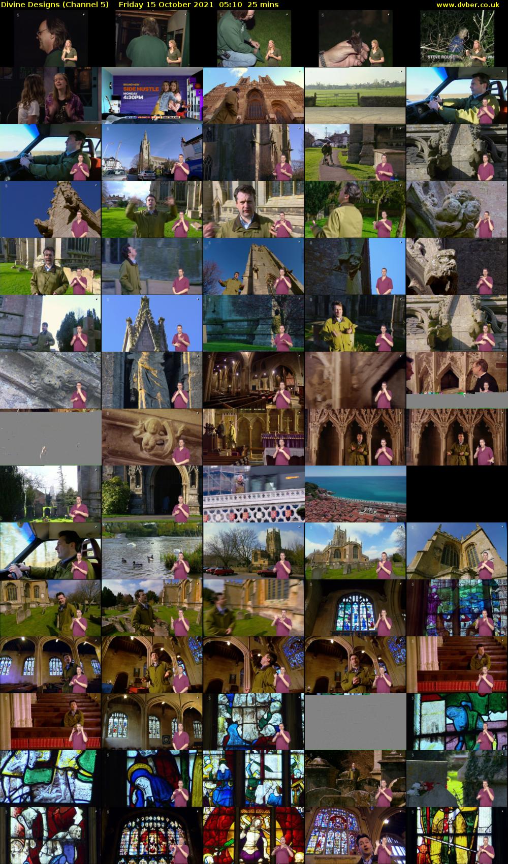 Divine Designs (Channel 5) Friday 15 October 2021 05:10 - 05:35