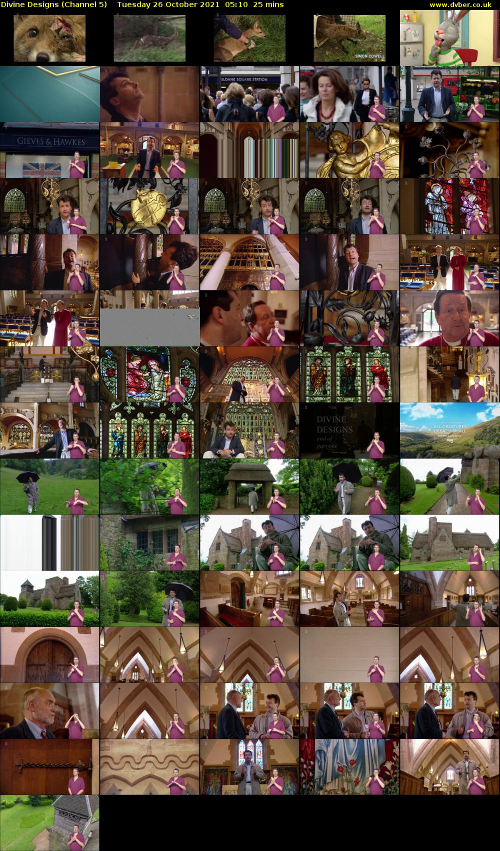 Divine Designs (Channel 5) Tuesday 26 October 2021 05:10 - 05:35