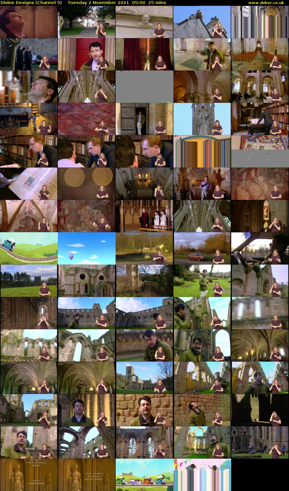 Divine Designs (Channel 5) Tuesday 2 November 2021 05:00 - 05:25