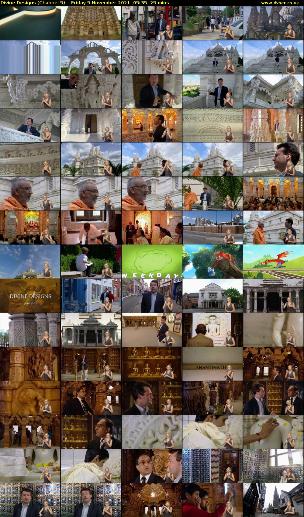 Divine Designs (Channel 5) Friday 5 November 2021 05:35 - 06:00