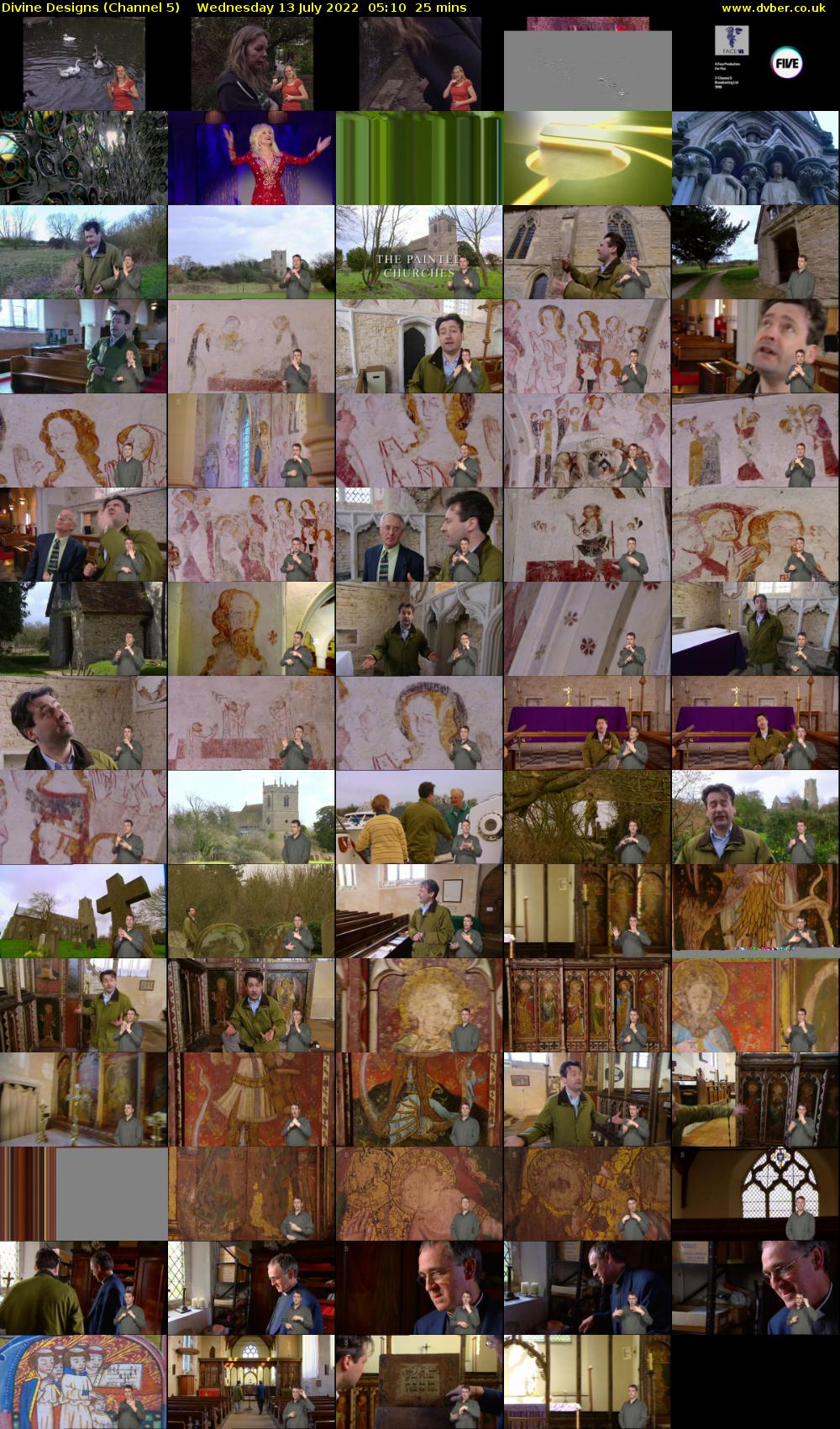 Divine Designs (Channel 5) Wednesday 13 July 2022 05:10 - 05:35