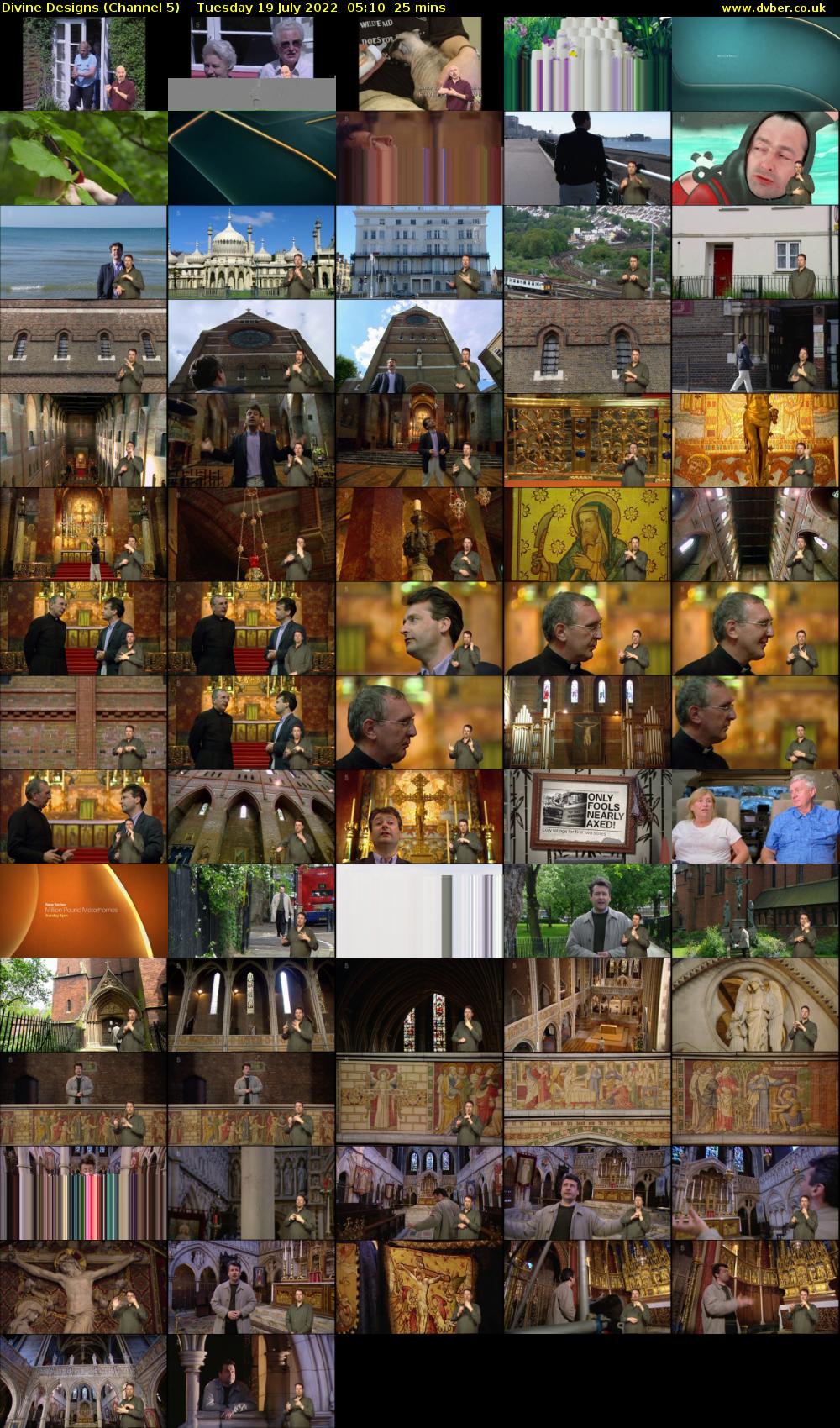 Divine Designs (Channel 5) Tuesday 19 July 2022 05:10 - 05:35
