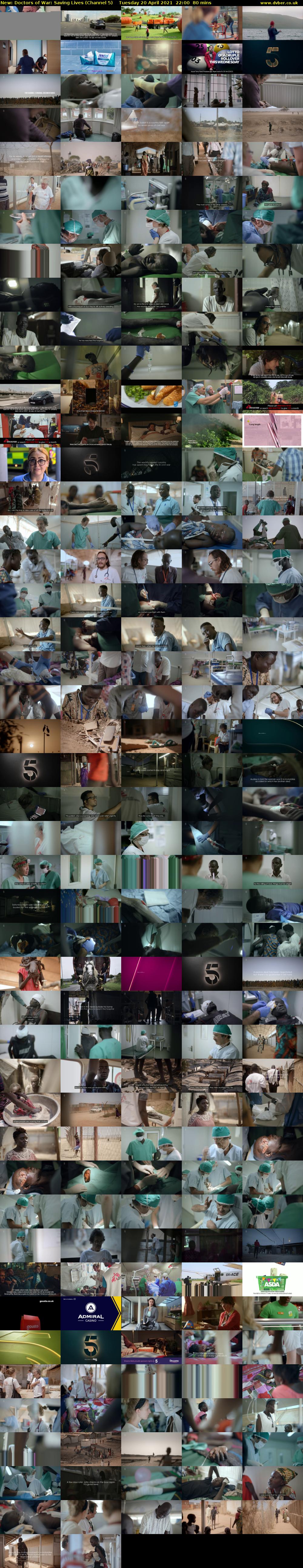 Doctors of War: Saving Lives (Channel 5) Tuesday 20 April 2021 22:00 - 23:20