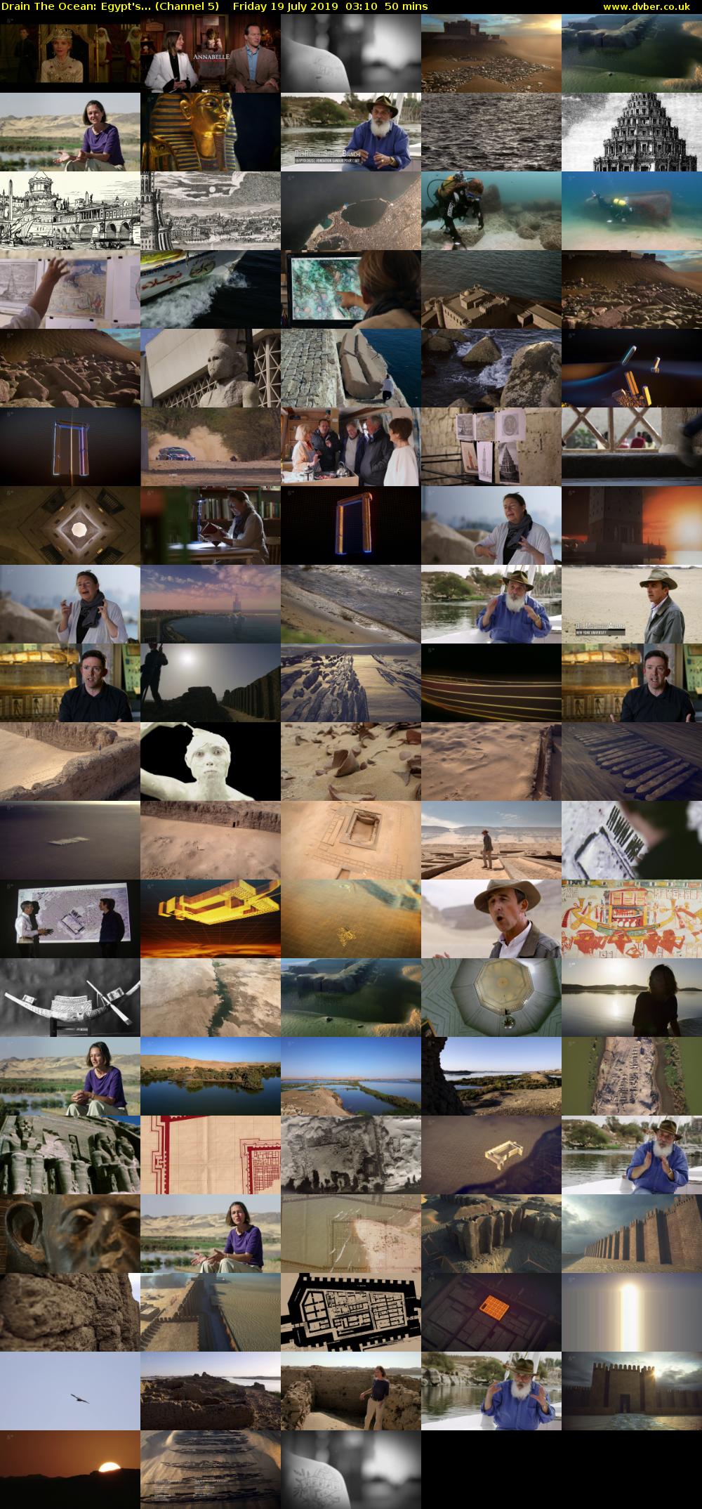 Drain The Ocean: Egypt's... (Channel 5) Friday 19 July 2019 03:10 - 04:00
