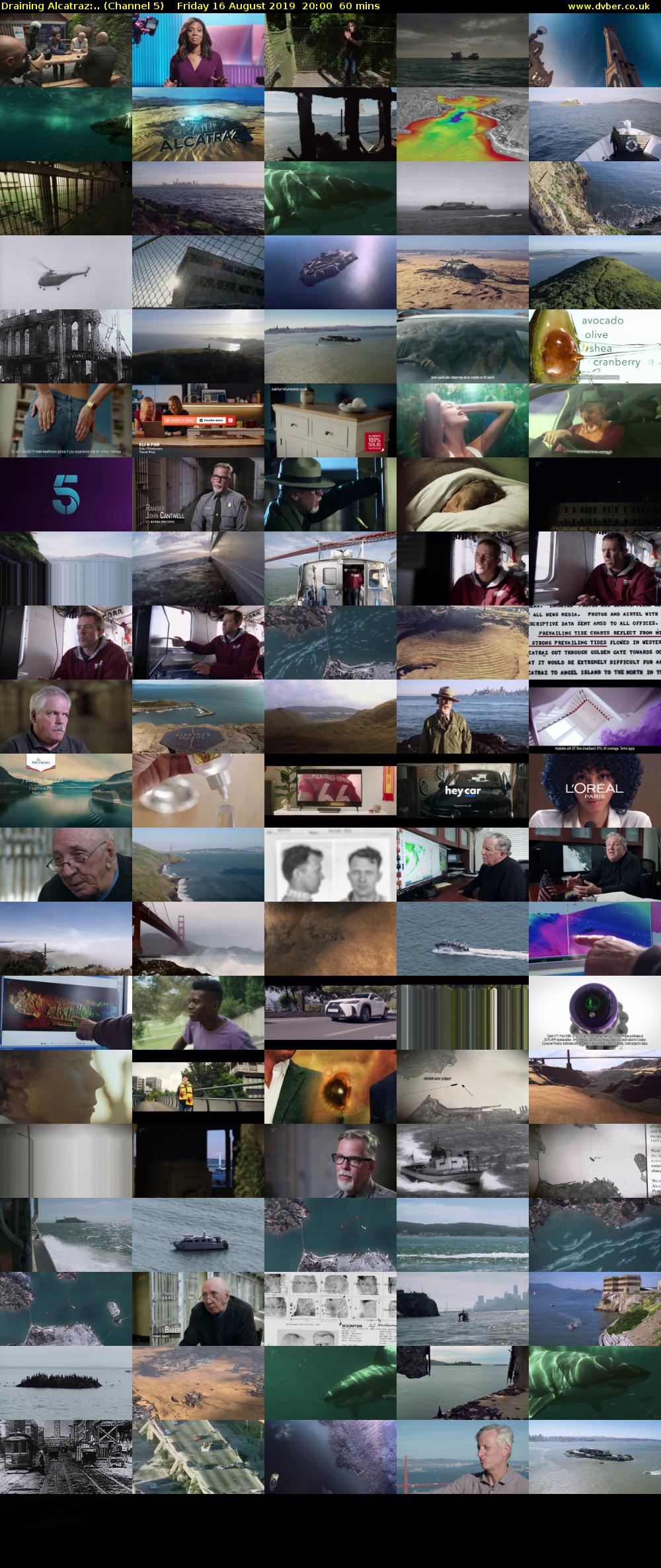 Draining Alcatraz:.. (Channel 5) Friday 16 August 2019 20:00 - 21:00