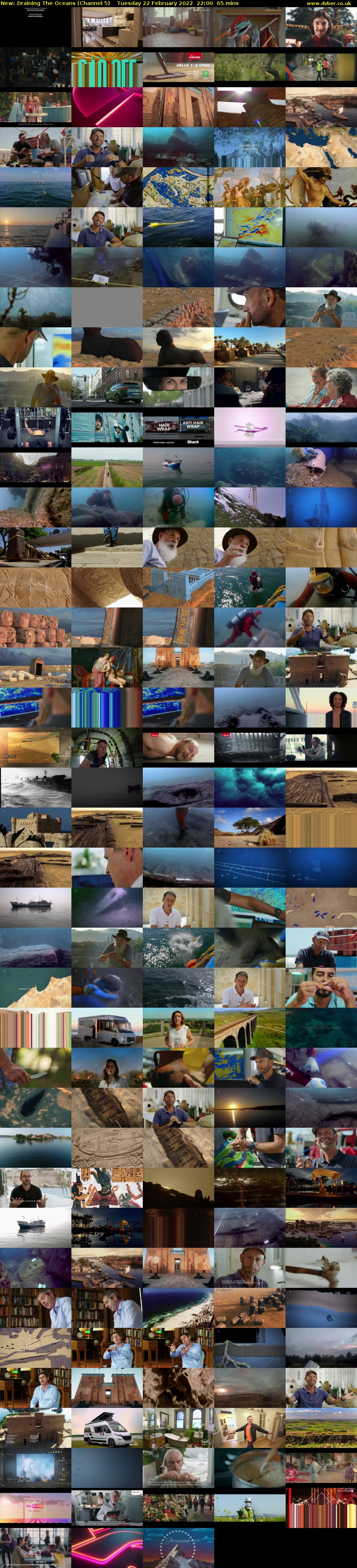 Draining The Oceans (Channel 5) Tuesday 22 February 2022 22:00 - 23:05