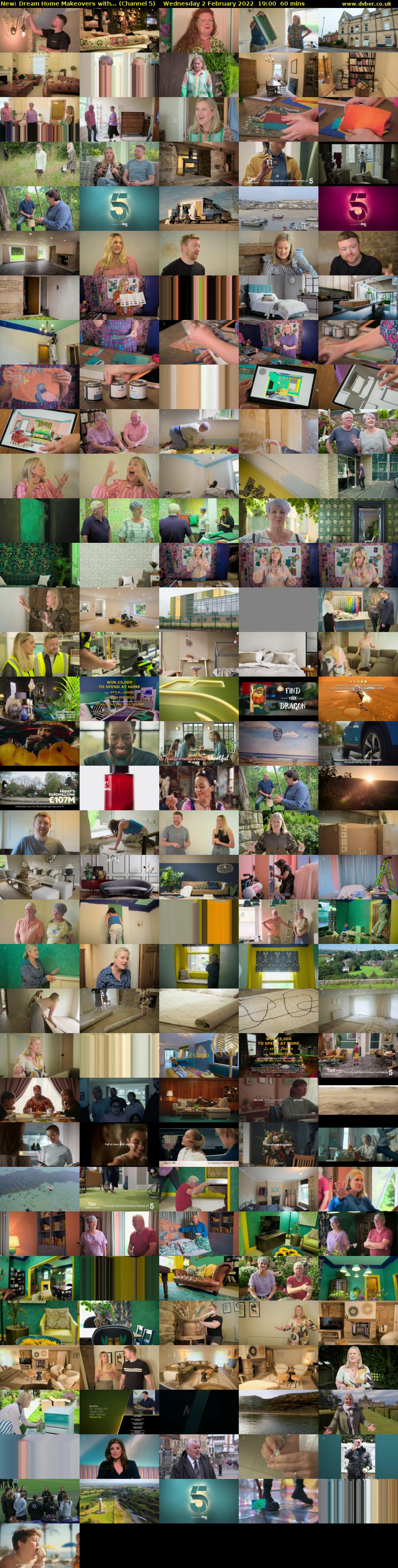Dream Home Makeovers with... (Channel 5) Wednesday 2 February 2022 19:00 - 20:00