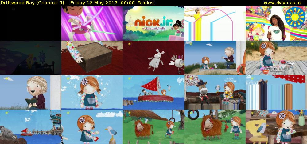 Driftwood Bay (Channel 5) Friday 12 May 2017 06:00 - 06:05