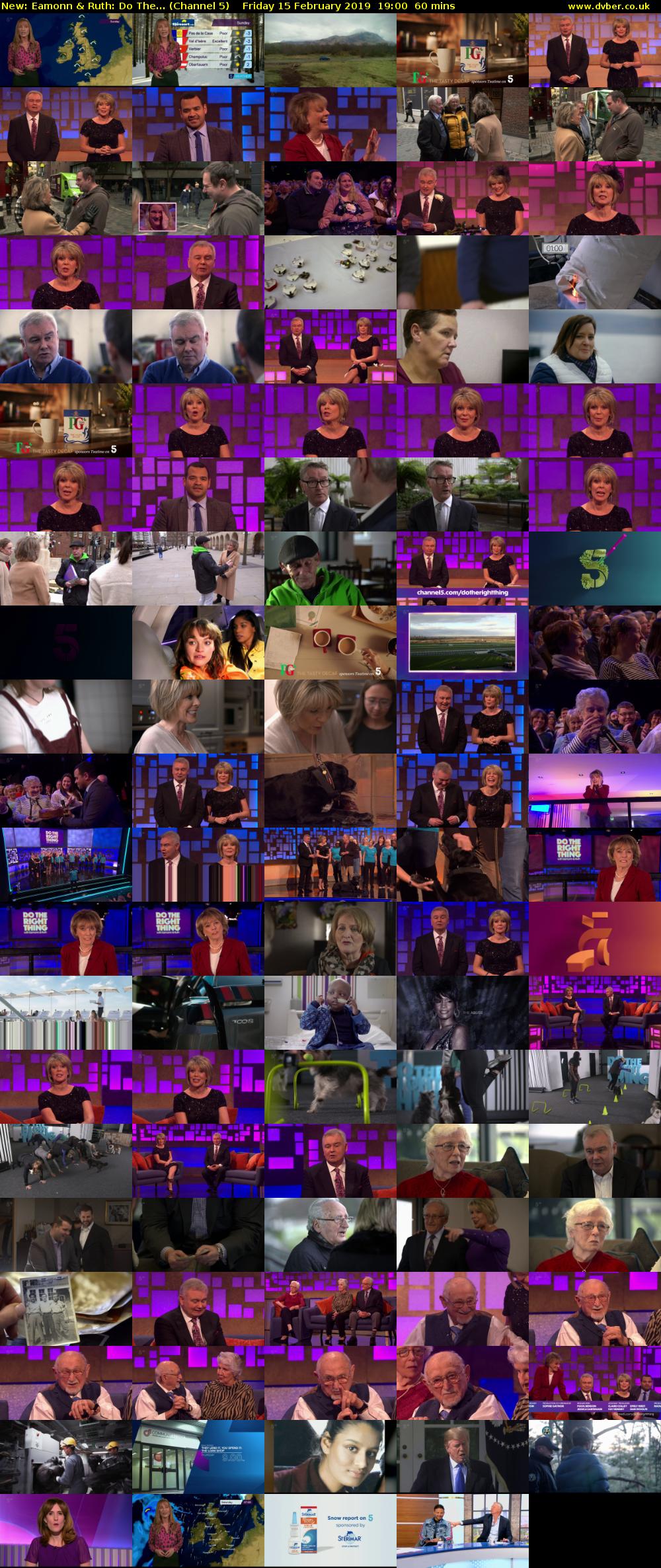 Eamonn & Ruth: Do The... (Channel 5) Friday 15 February 2019 19:00 - 20:00