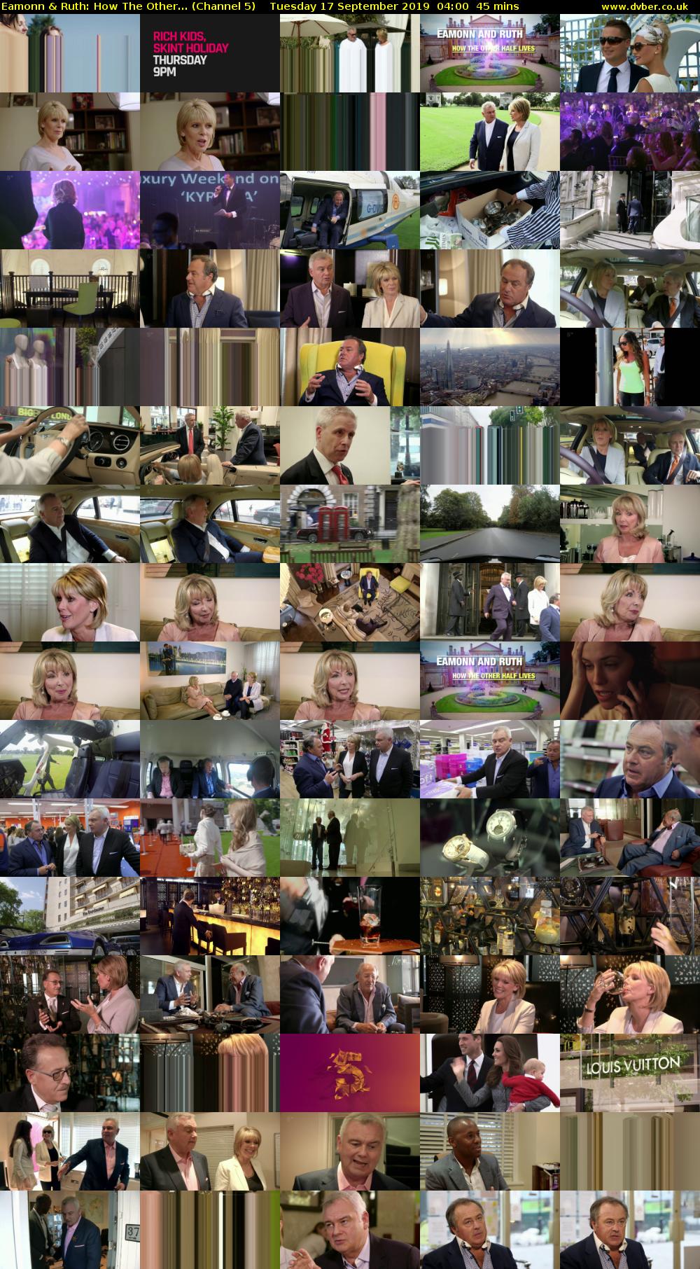 Eamonn & Ruth: How The Other... (Channel 5) Tuesday 17 September 2019 04:00 - 04:45