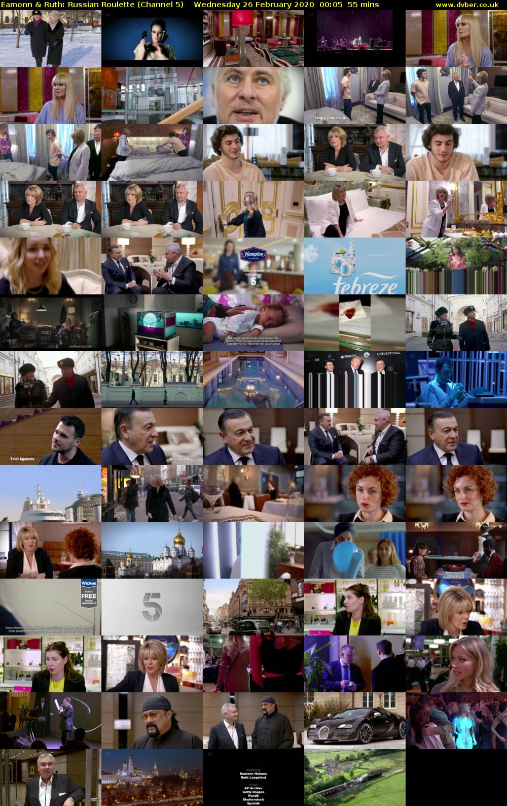 Eamonn & Ruth: Russian Roulette (Channel 5) Wednesday 26 February 2020 00:05 - 01:00