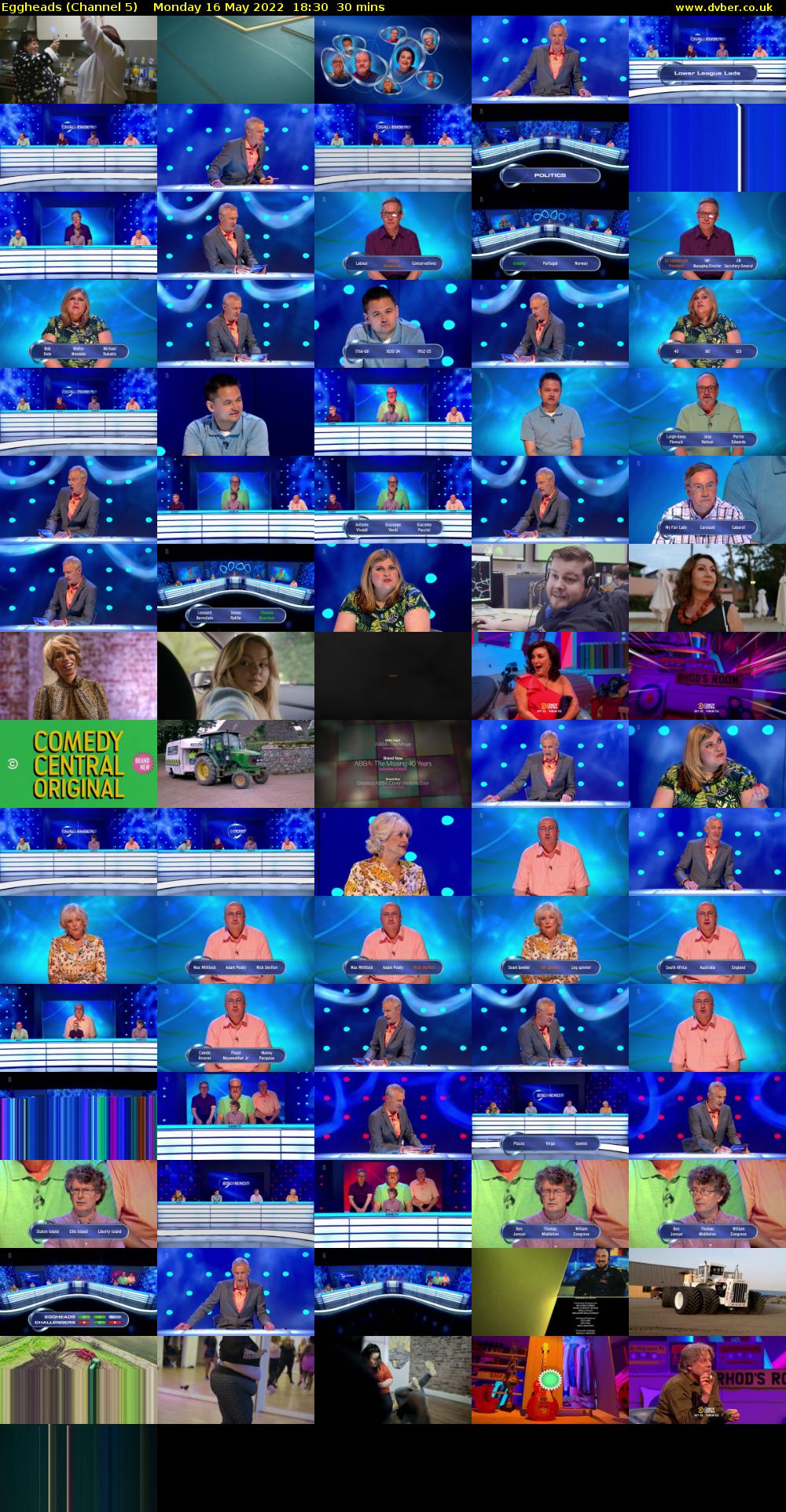 Eggheads (Channel 5) Monday 16 May 2022 18:30 - 19:00