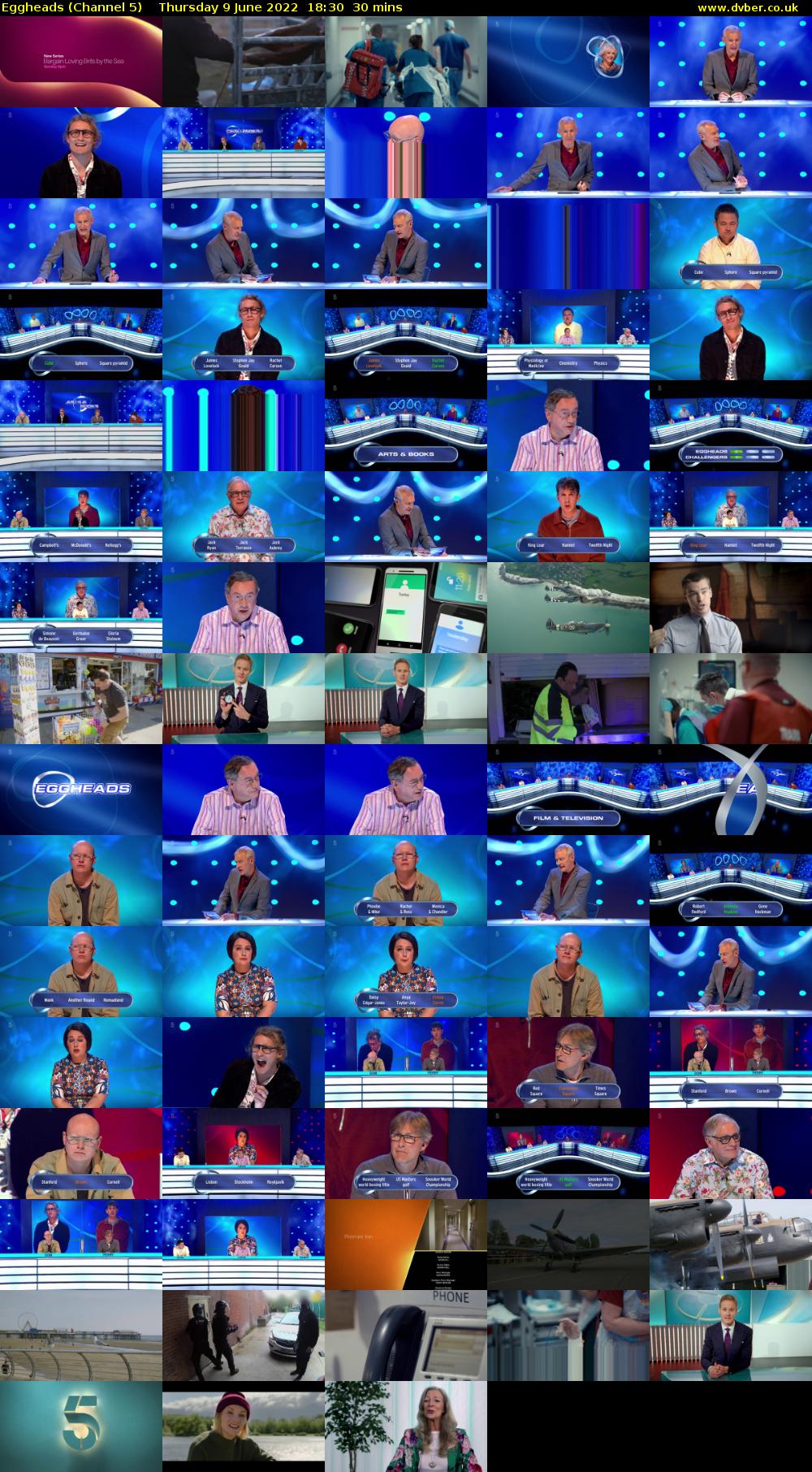Eggheads (Channel 5) Thursday 9 June 2022 18:30 - 19:00