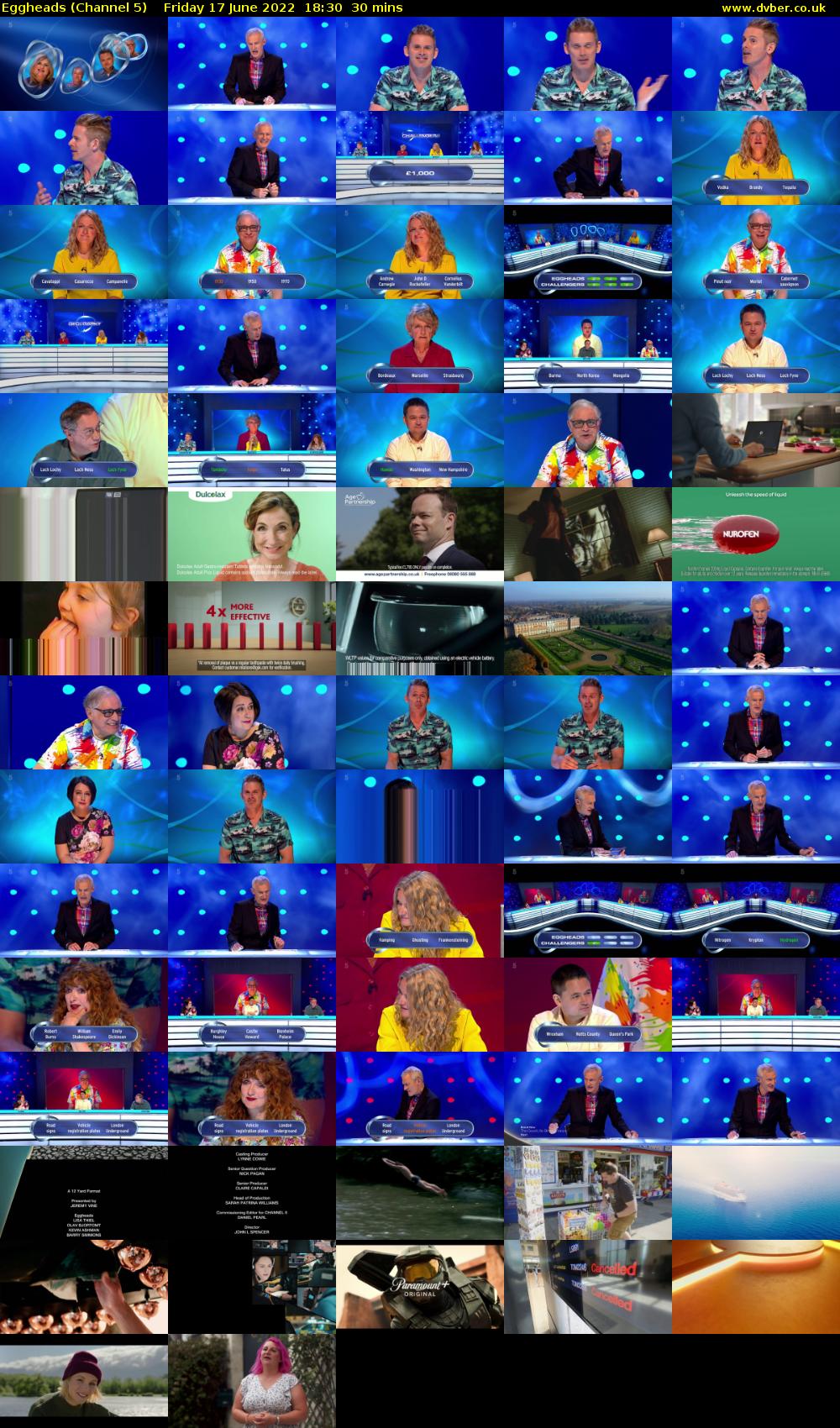 Eggheads (Channel 5) Friday 17 June 2022 18:30 - 19:00