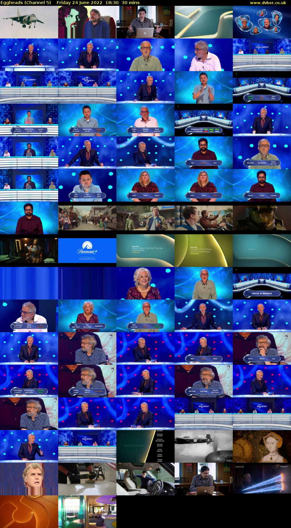 Eggheads (Channel 5) Friday 24 June 2022 18:30 - 19:00