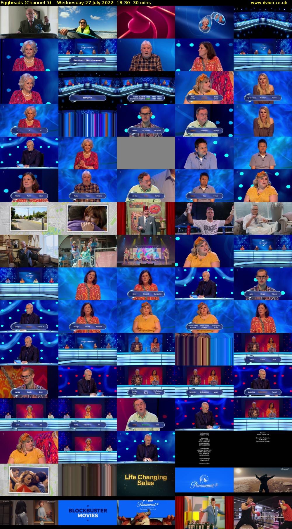 Eggheads (Channel 5) Wednesday 27 July 2022 18:30 - 19:00