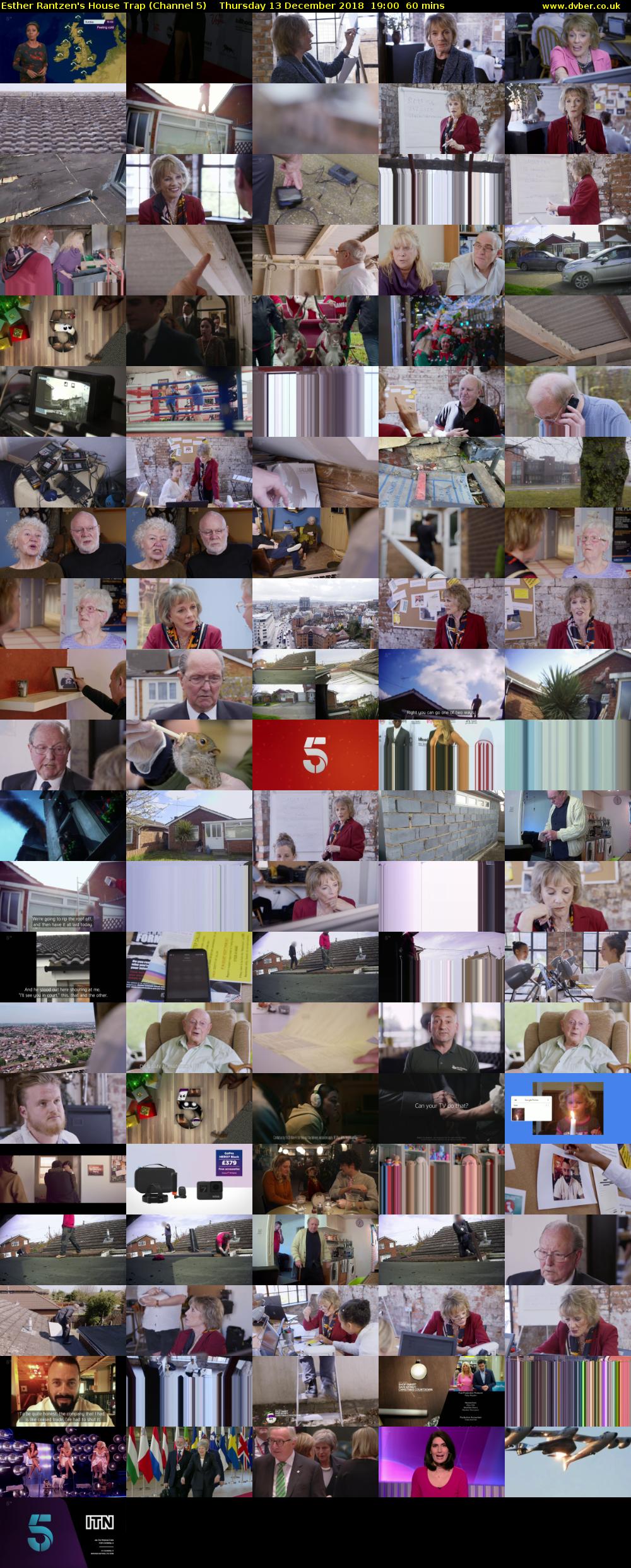 Esther Rantzen's House Trap (Channel 5) Thursday 13 December 2018 19:00 - 20:00