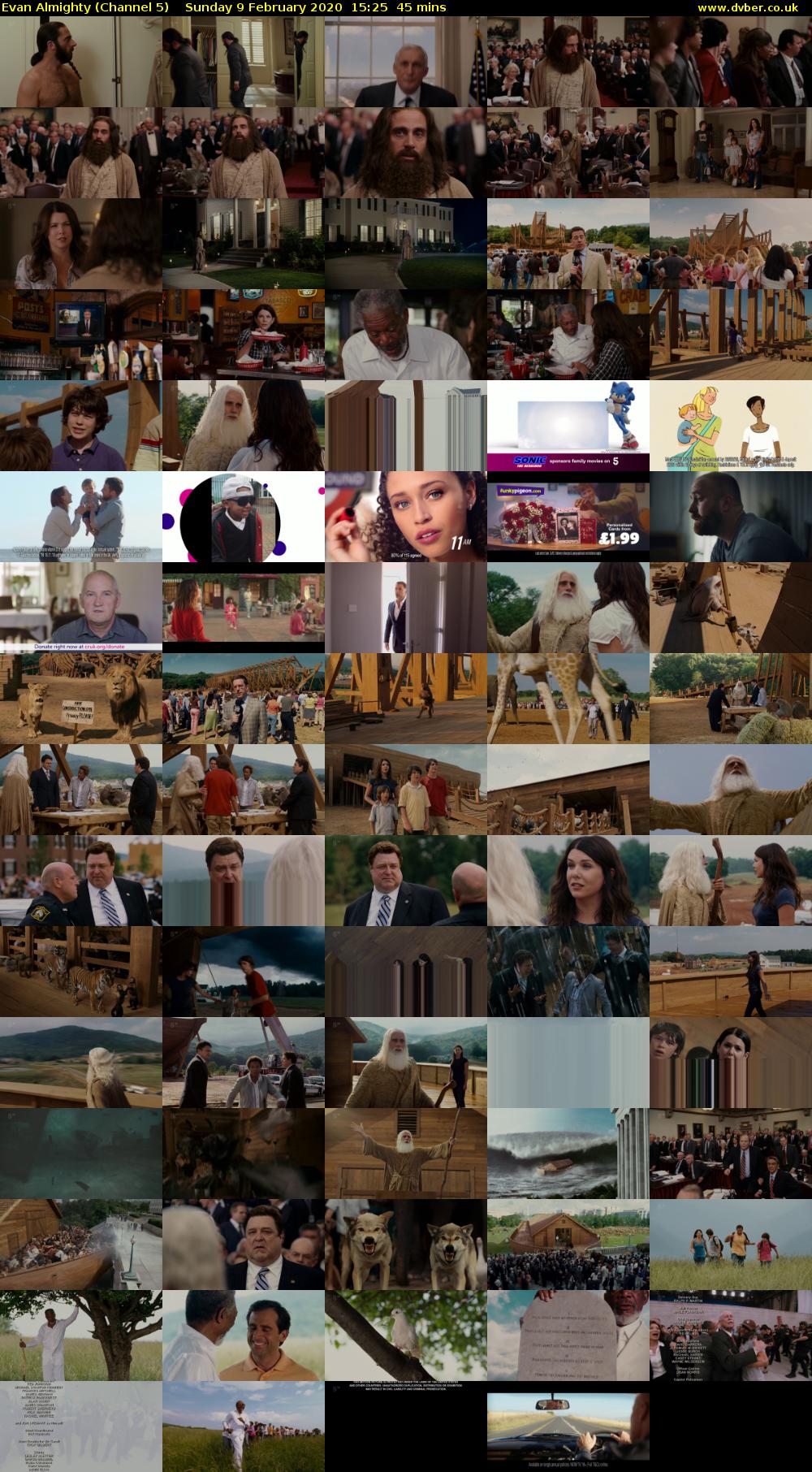 Evan Almighty (Channel 5) Sunday 9 February 2020 15:25 - 16:10