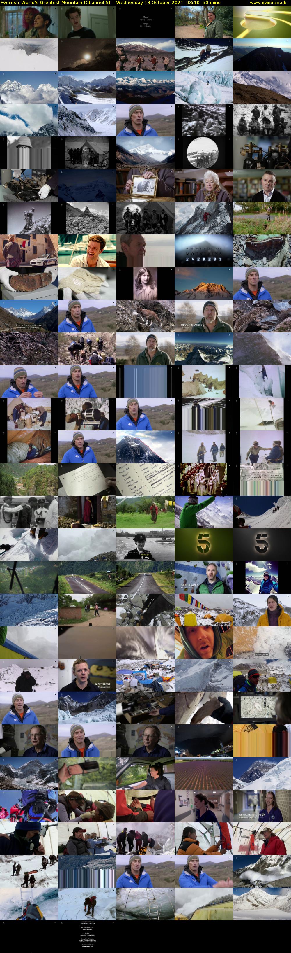 Everest: World's Greatest Mountain (Channel 5) Wednesday 13 October 2021 03:10 - 04:00