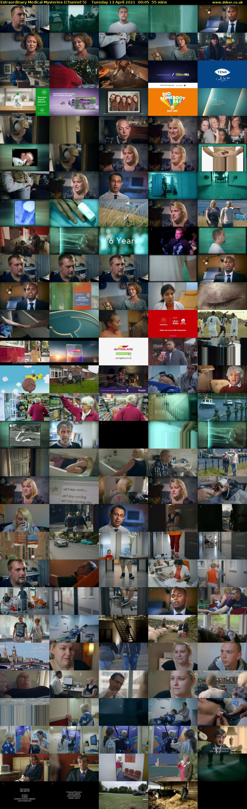 Extraordinary Medical Mysteries (Channel 5) Tuesday 13 April 2021 00:05 - 01:00