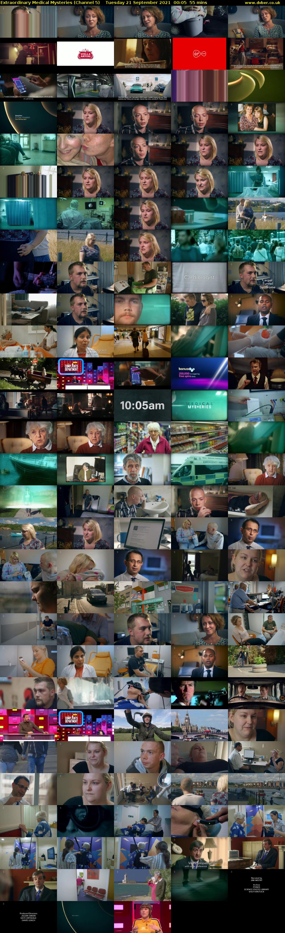 Extraordinary Medical Mysteries (Channel 5) Tuesday 21 September 2021 00:05 - 01:00