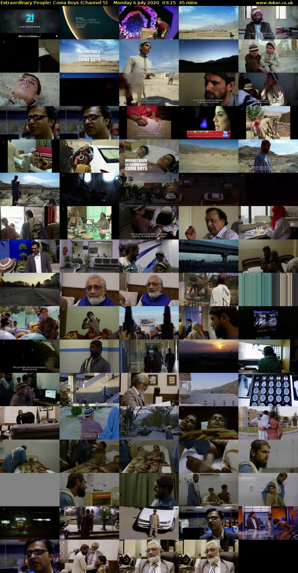 Extraordinary People: Coma Boys (Channel 5) Monday 6 July 2020 03:15 - 04:00