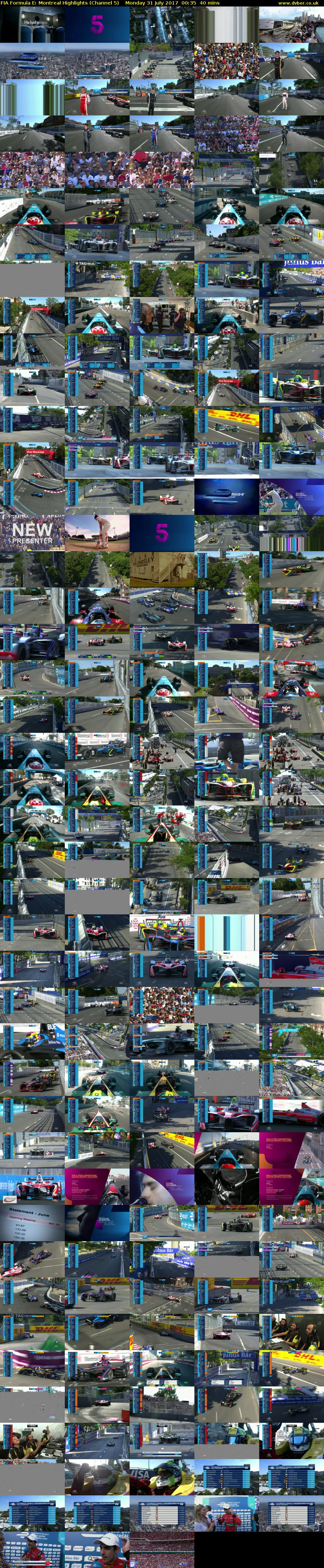 FIA Formula E: Montreal Highlights (Channel 5) Monday 31 July 2017 00:35 - 01:15