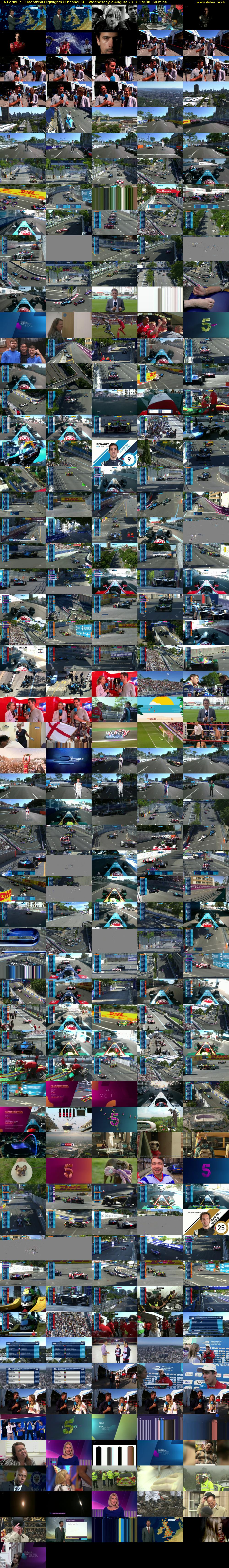 FIA Formula E: Montreal Highlights (Channel 5) Wednesday 2 August 2017 19:00 - 20:00