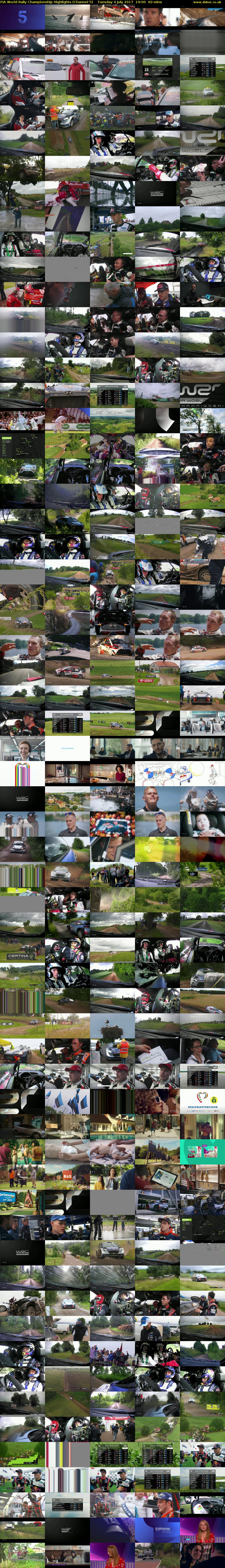 FIA World Rally Championship Highlights (Channel 5) Tuesday 4 July 2017 19:00 - 20:00