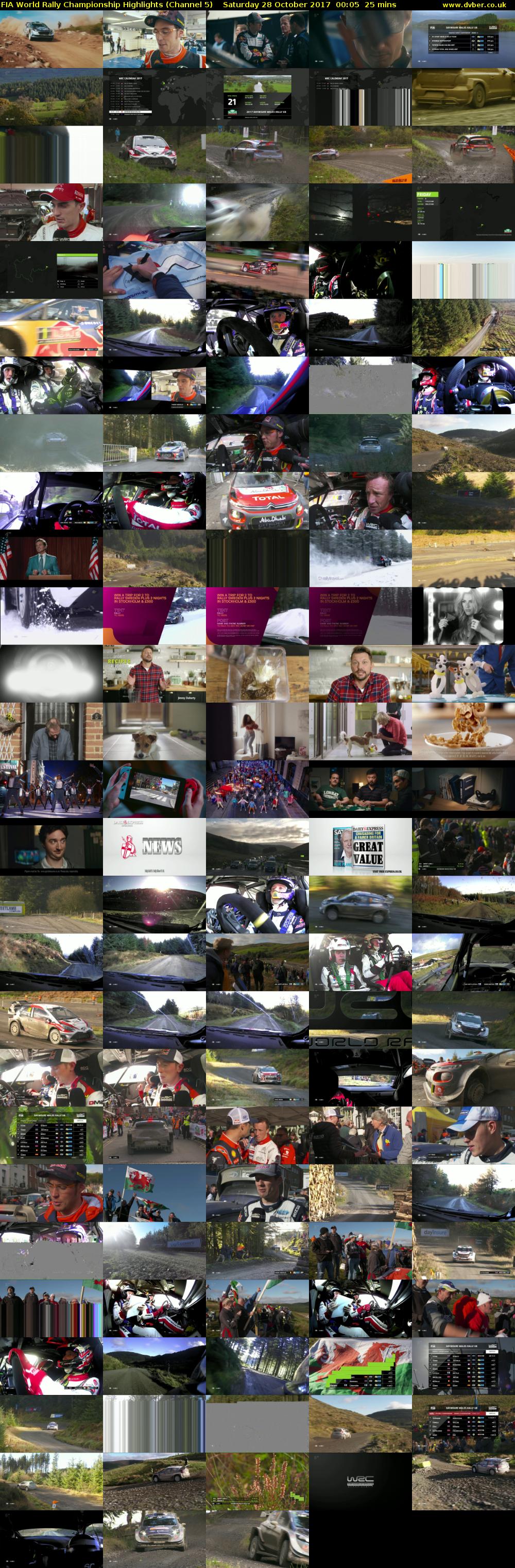 FIA World Rally Championship Highlights (Channel 5) Saturday 28 October 2017 00:05 - 00:30