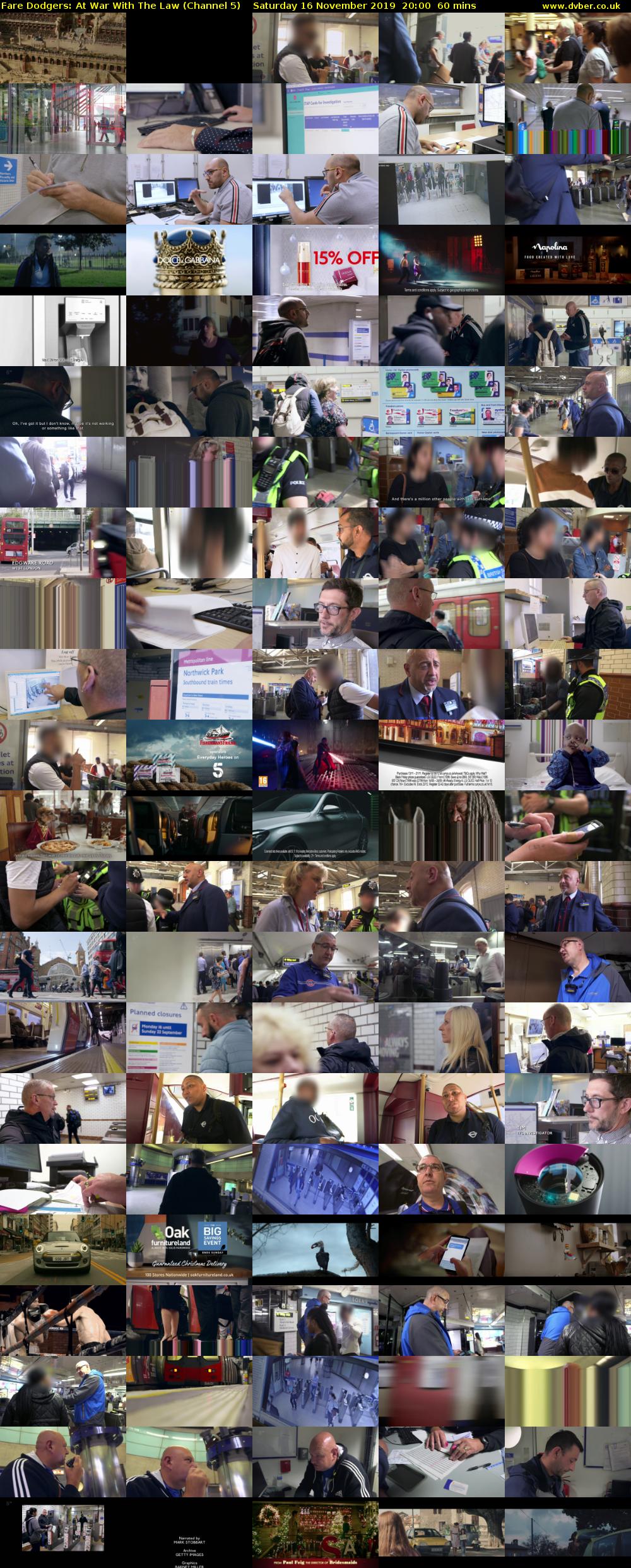 Fare Dodgers: At War With The Law (Channel 5) Saturday 16 November 2019 20:00 - 21:00