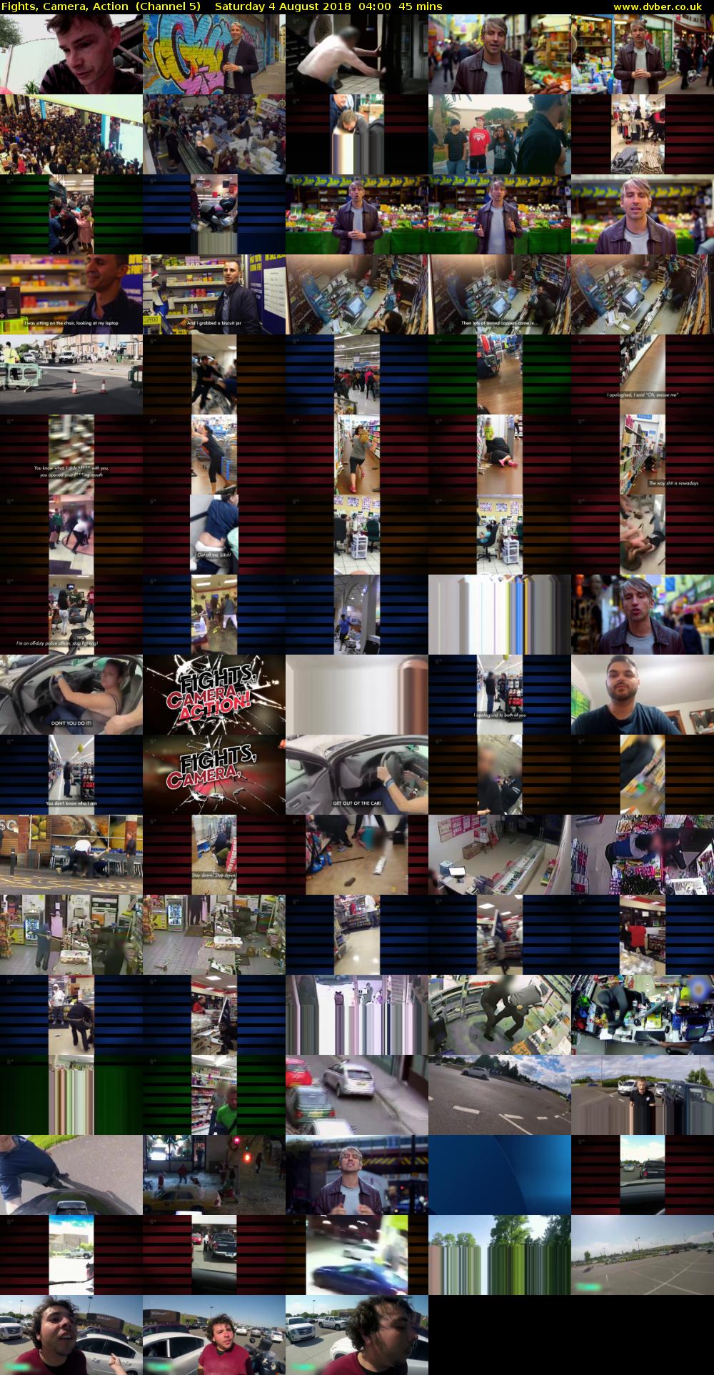Fights, Camera, Action  (Channel 5) Saturday 4 August 2018 04:00 - 04:45