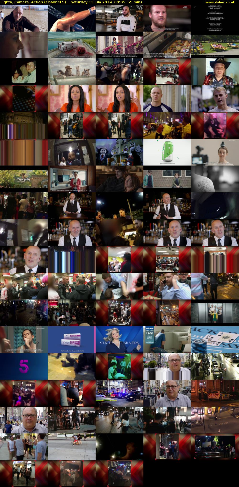 Fights, Camera, Action (Channel 5) Saturday 13 July 2019 00:05 - 01:00