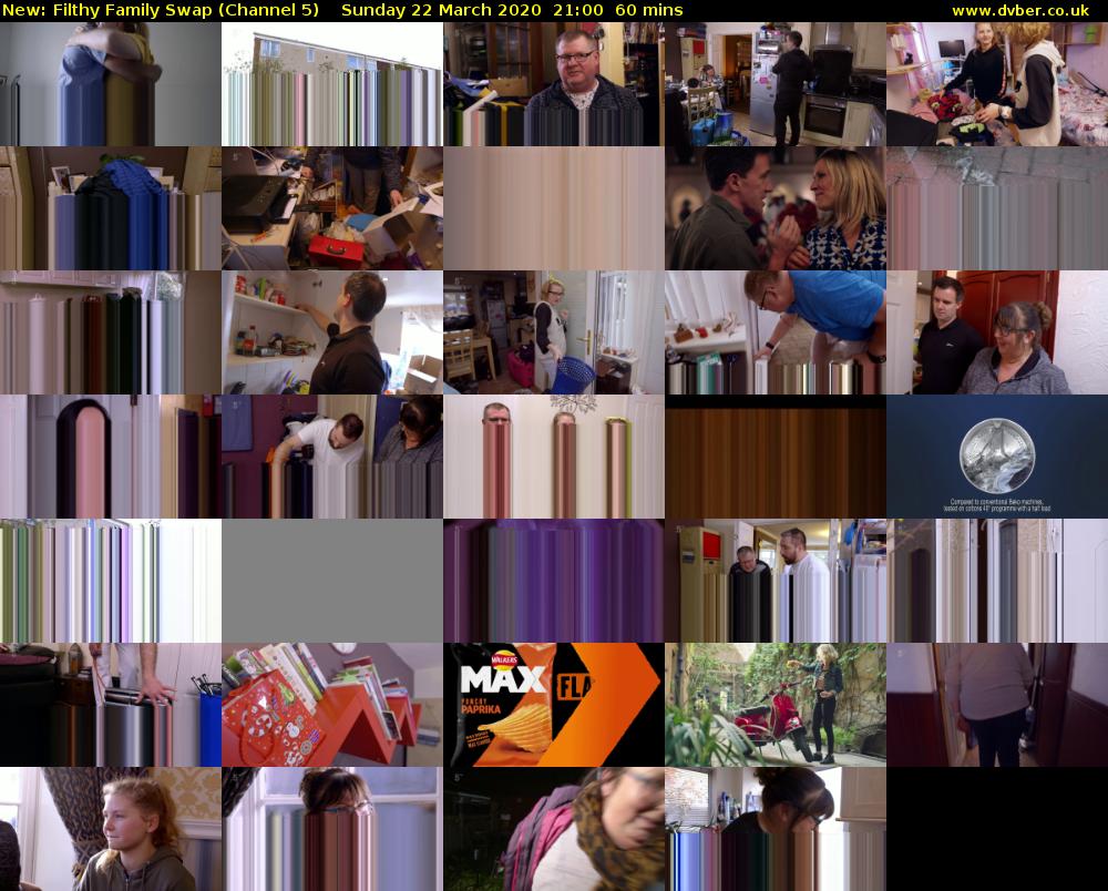 Filthy Family Swap (Channel 5) Sunday 22 March 2020 21:00 - 22:00