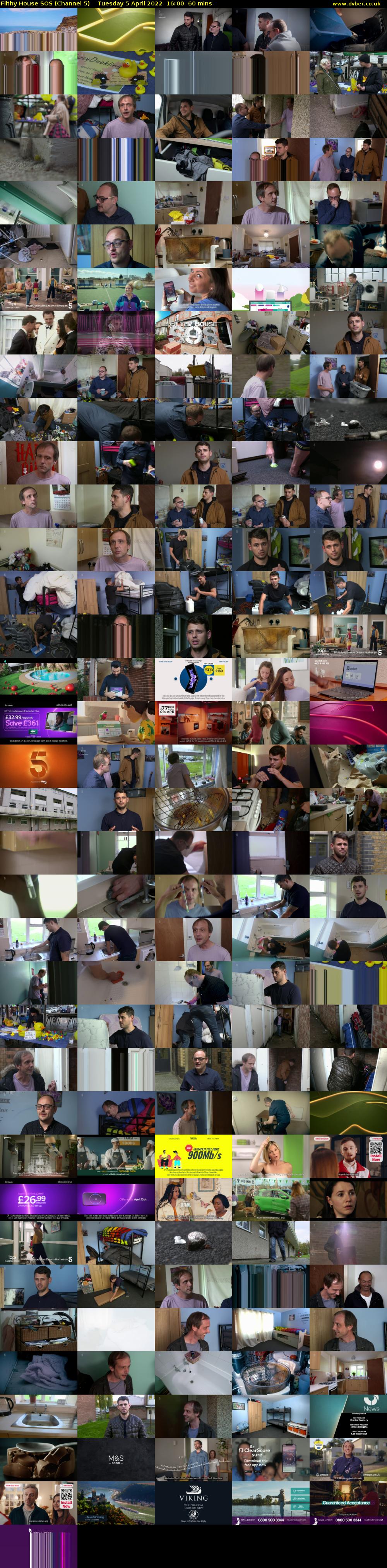 Filthy House SOS (Channel 5) Tuesday 5 April 2022 16:00 - 17:00
