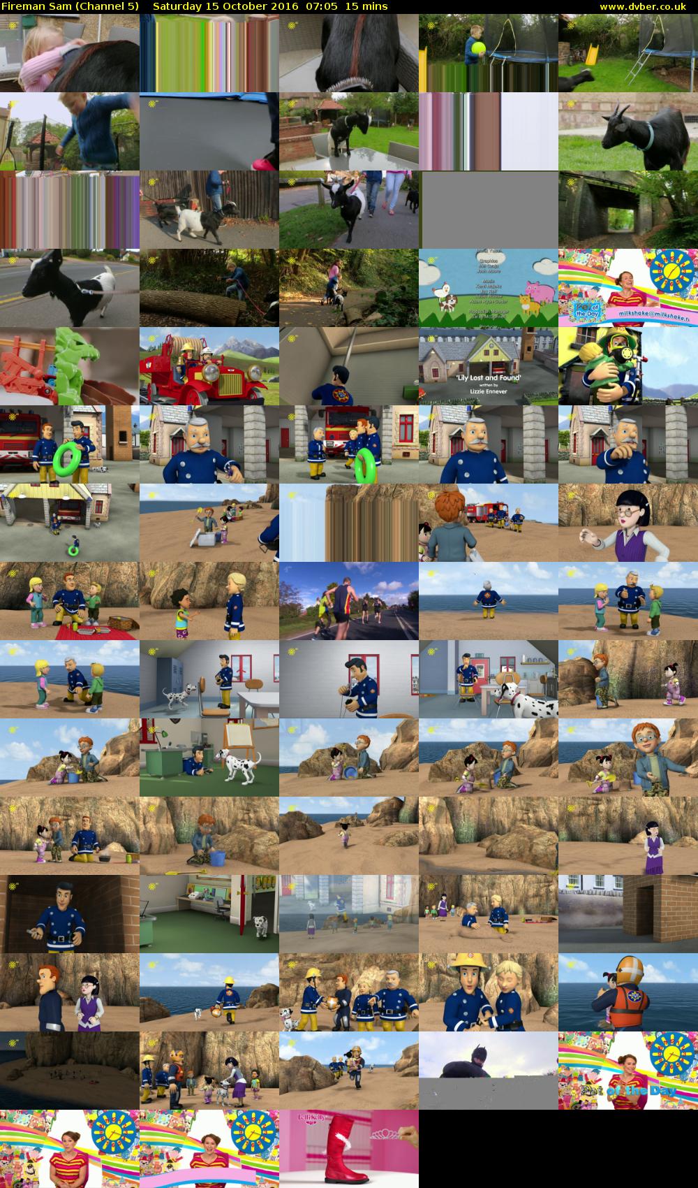 Fireman Sam (Channel 5) Saturday 15 October 2016 07:05 - 07:20