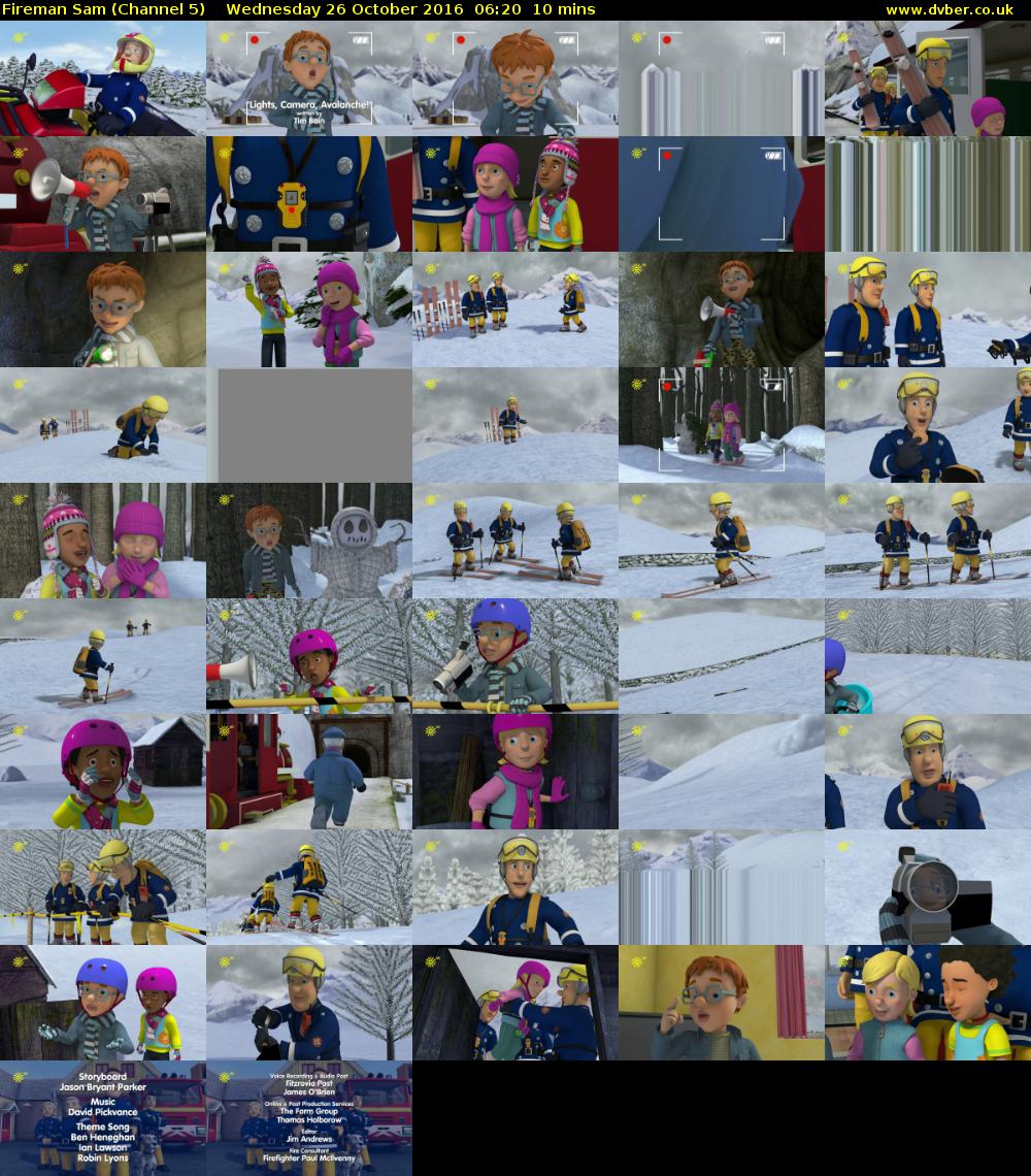 Fireman Sam (Channel 5) Wednesday 26 October 2016 06:20 - 06:30